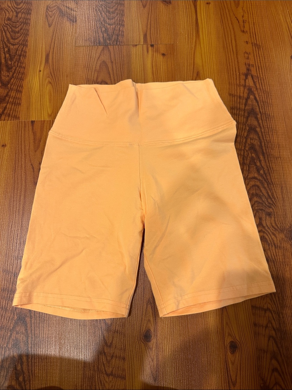 Aritzia High-Waist Women's Biker Shorts — Peach Orange